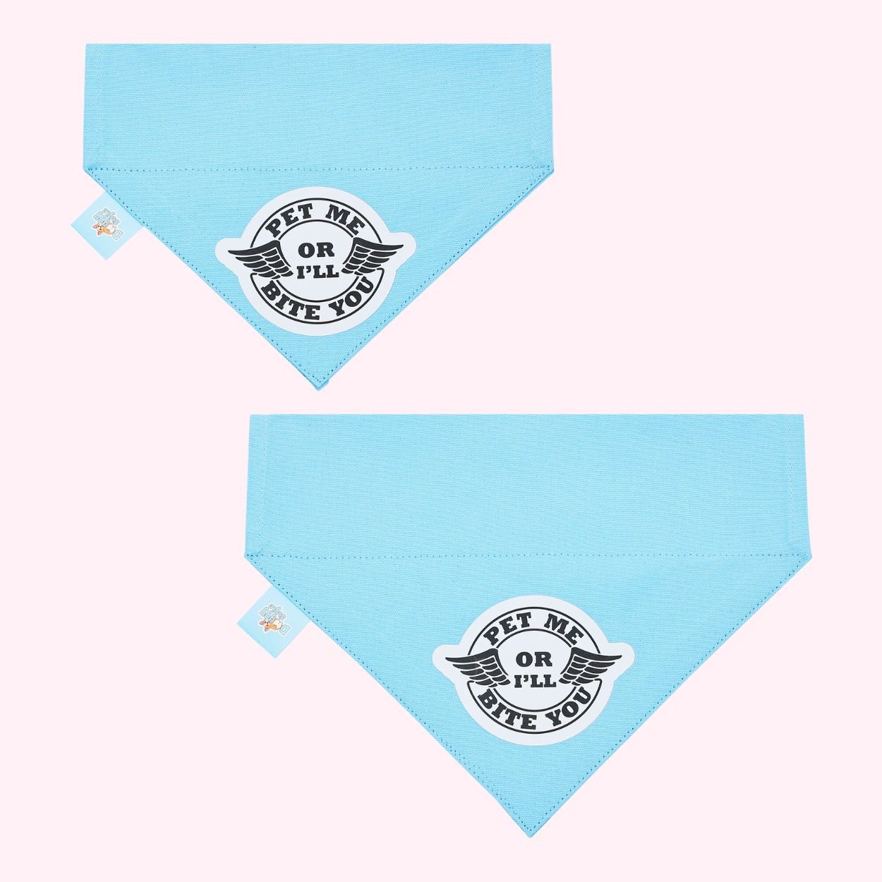 "Pet Me or I'll Bite You" Bandana - Doggy Style Pet Accessories