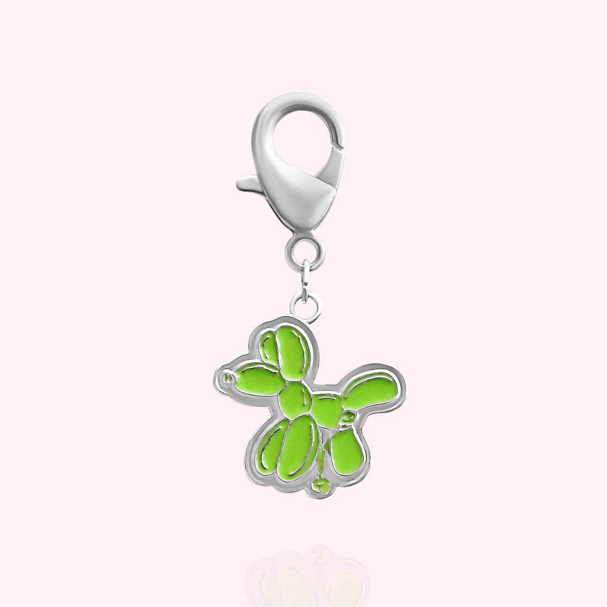 Balloon Dog Collar Charm - Silver - Doggy Style Pet Products