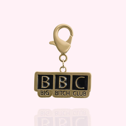 "BBC: Big Bitch Club" Dog Collar Charm - Gold - Doggy Style Pet Products