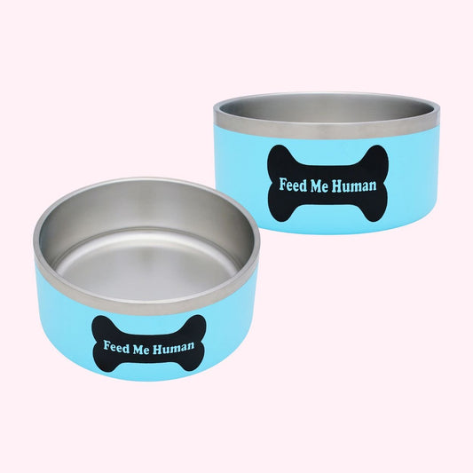 "Feed Me Human" Food Bowl - Doggy Style Pet Accessories