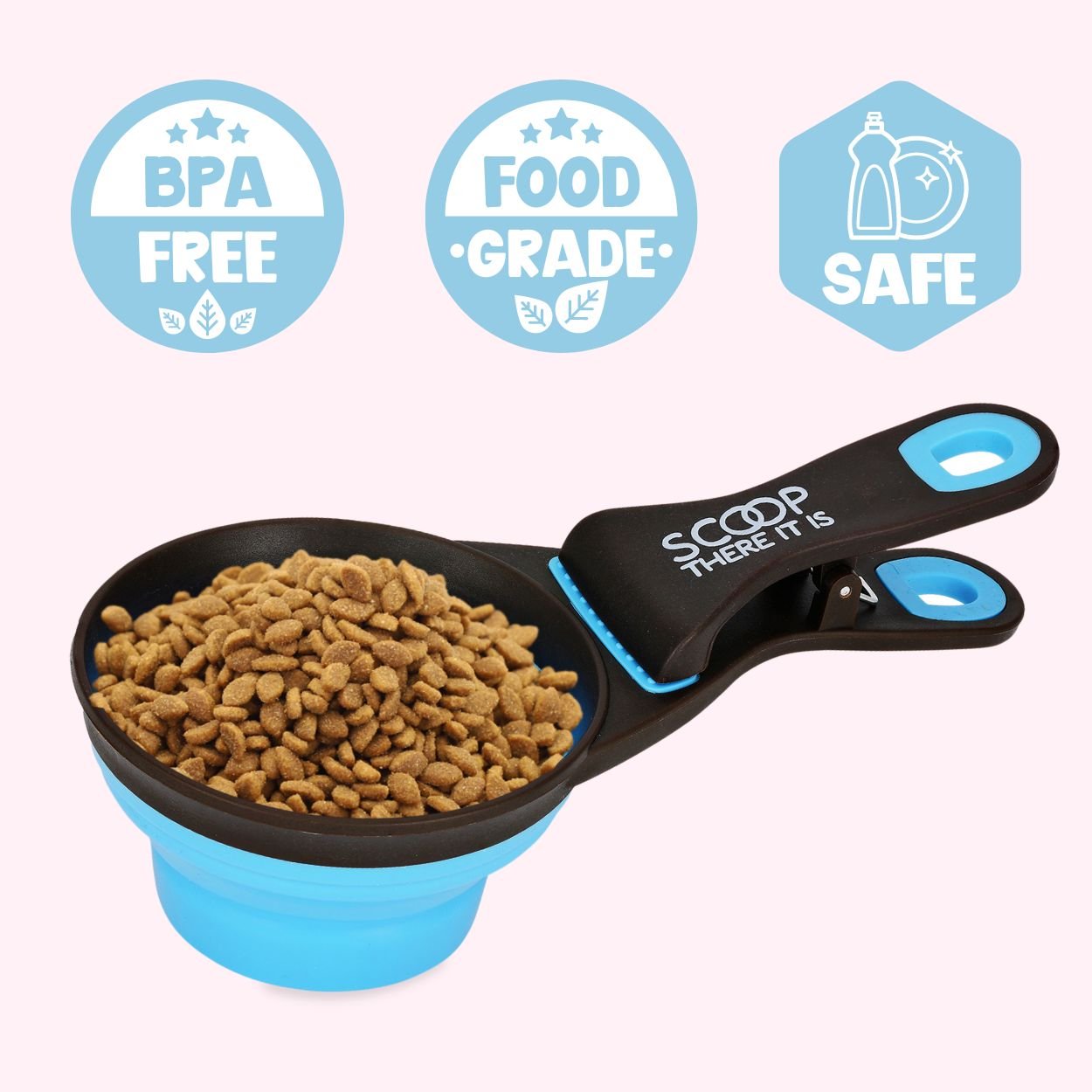 Collapsible Dog Food Scoop - "Scoop There It Is!" Benefits - Doggy Style Accessories